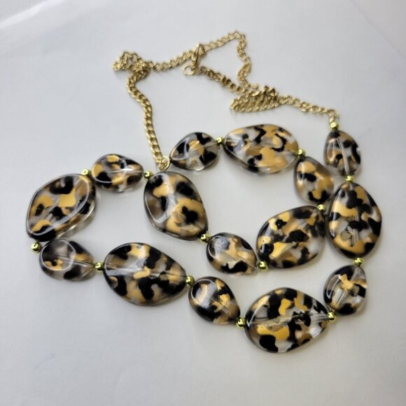 Casual Animal Print Beaded Long Necklace - Picture 1 of 8